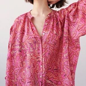 CHUFY My Aussie Days Ziggy Mini Dress Gunai Pink XS Cotton Silk Loose Fit GUC